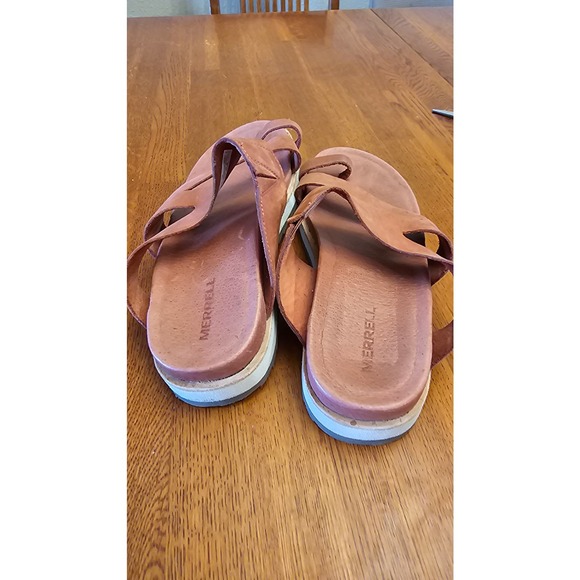 Merrell, rust‎ colored leather sandals, Size 8 main image 2